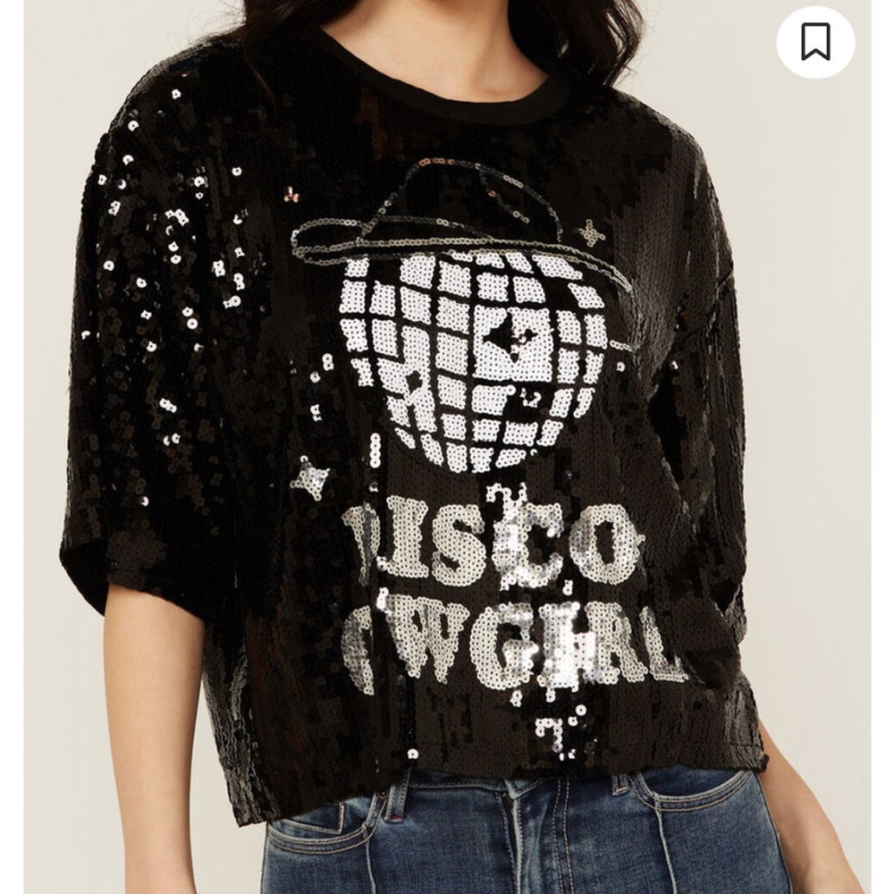 Mainstrip Disco Cowgirl Sequin Shirt